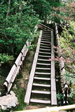 Kjóto, Zlatý chrám (Kinkaku-ji), schůdky v zahradě