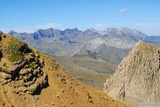 Pohled na francouzskou stranu Pyrenejí.