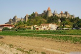 Carcassonne. Odpoledne již město mlha nehalila.